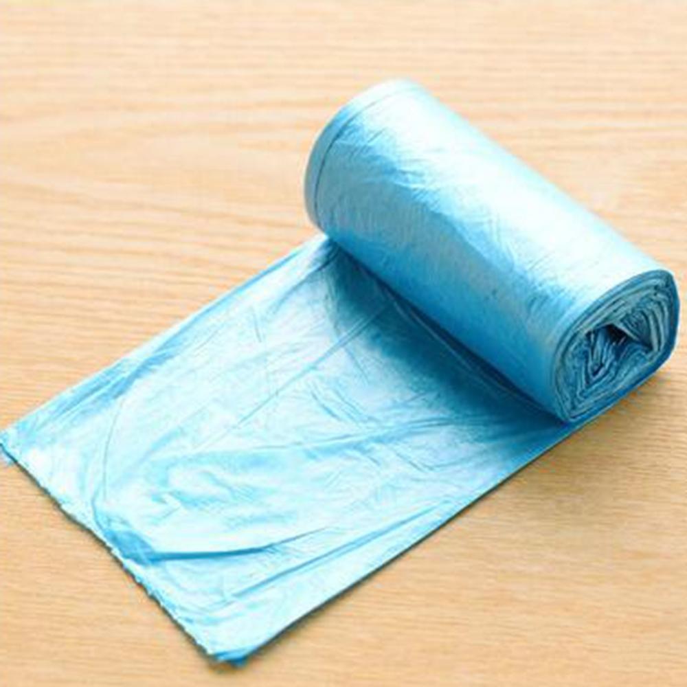 25 pcs/roll Kitchen Garbage Bag Single Color Thickened Breakpoint One-off Cleaning Waste Bag Plastic Trash Bag 45*50cm: Blue