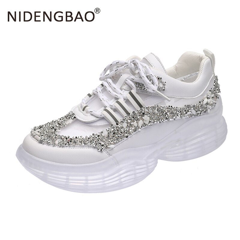 Women Sport Shoes Chunky Sneakers Female Running Shoes Height Increase Vulcanized Shoes Woman Footwear Femme