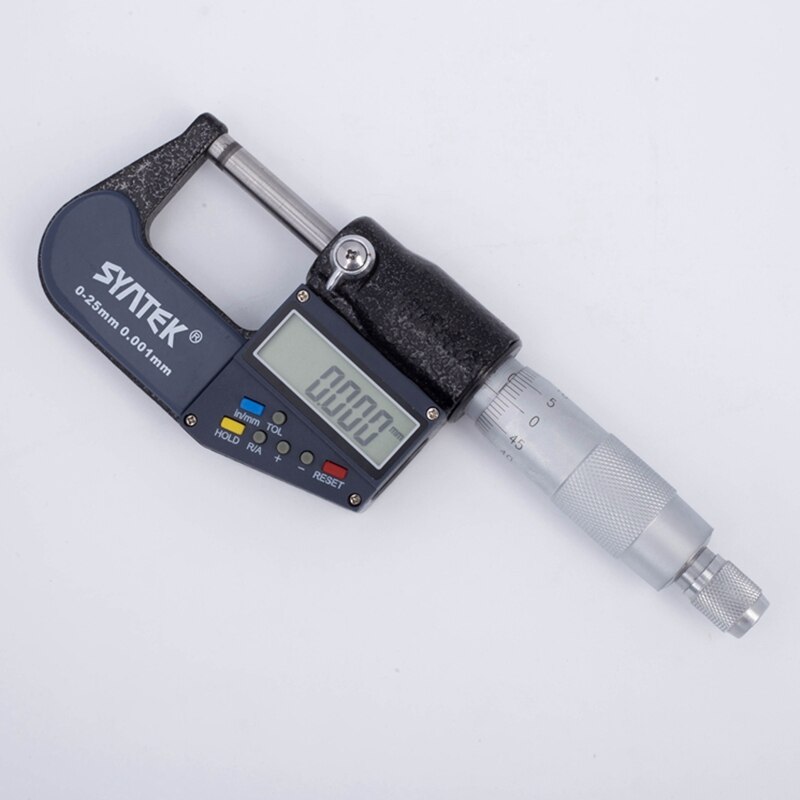 Merkki 0.001mm elektroninen ulkomikrometri 0-25mm digitaalinen mikrometri paksuusmittari mittari mikrometri kovametalli kärki mittaustyökalut