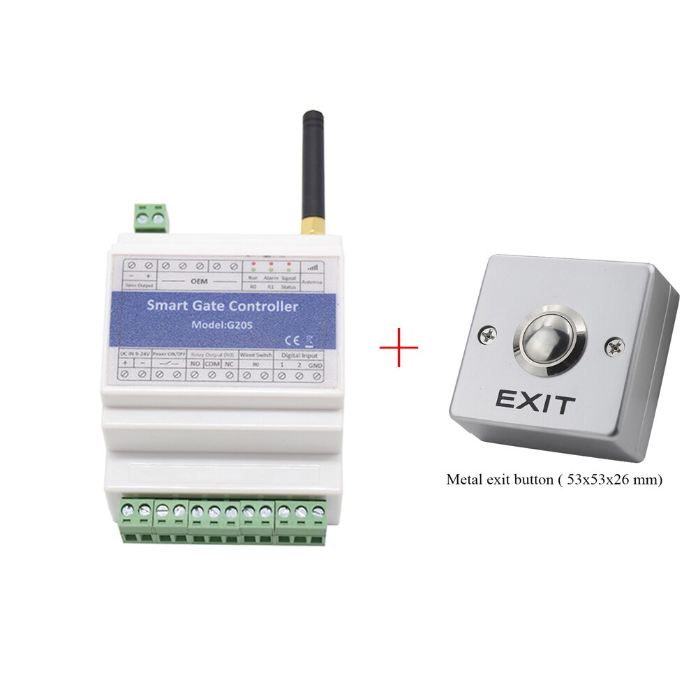 4G GSM Remote Controller Relay Switch G205 For Gate Barrier Shutter Opener (Replace RTU5025): 2G with metal button