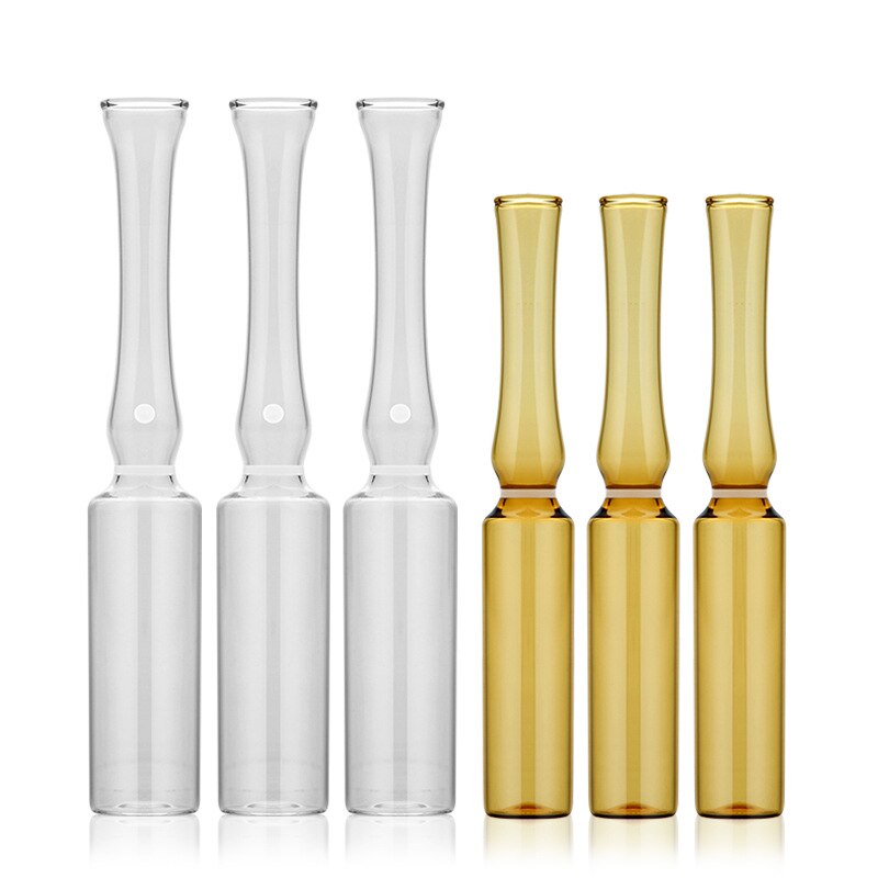 630 stk / æske 1ml klart glas ampulflaske hætteglas kurvehals let at folde ampola