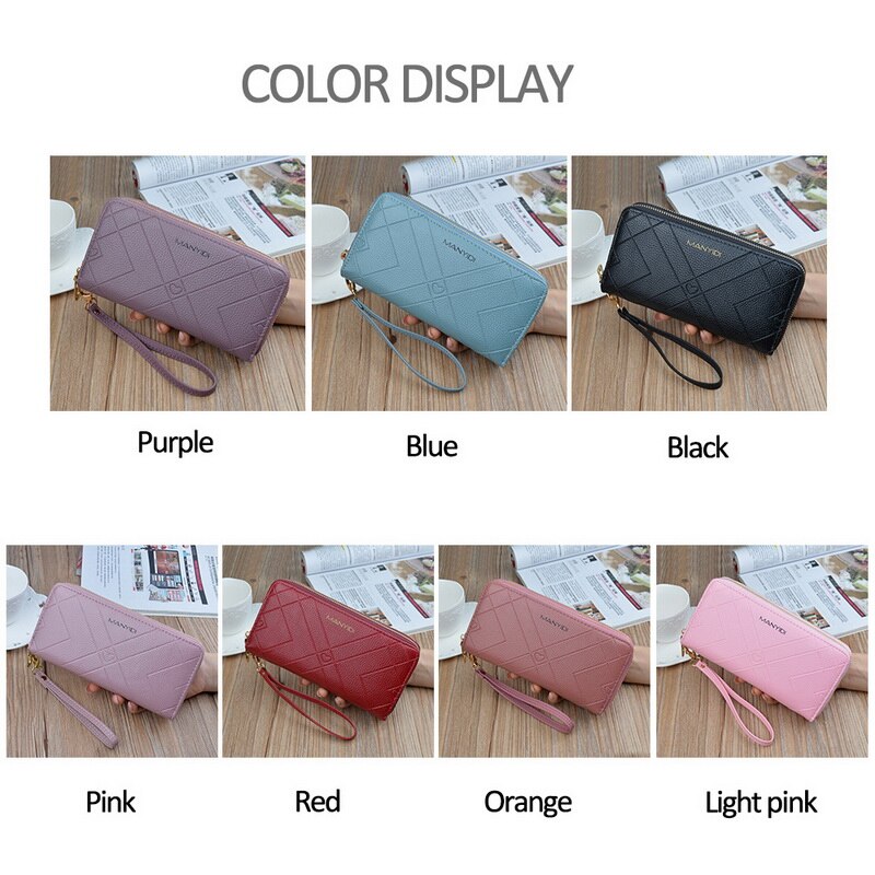 Women Long Wallets Large-capacity Double Zipper Clutch Wallet Ladies Double-layer Clutch Bag Wallet Coin Purse