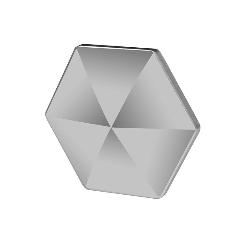 Bureau Speelgoed Filp Kinetische Skil Roterende Pocket Speelgoed Fidget Spinner Kinderen Volwassen Stress Relief Speelgoed: Hexagon silver