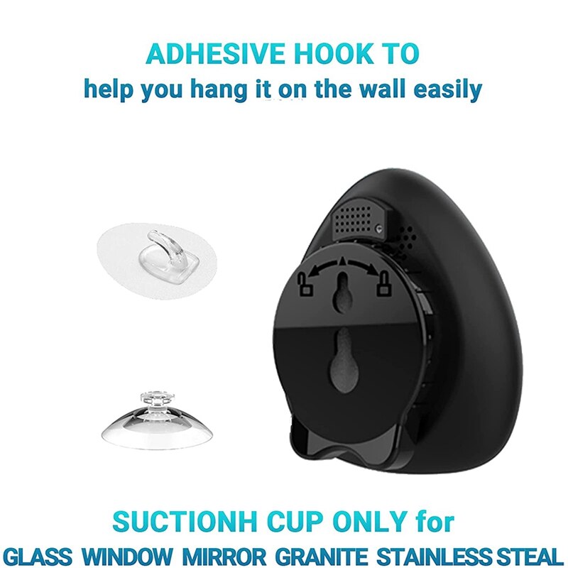 Digital Bathroom Shower Kitchen Clock Timer,Waterproof Visual Countdown Timer,Indoor Temperature Humidity Display