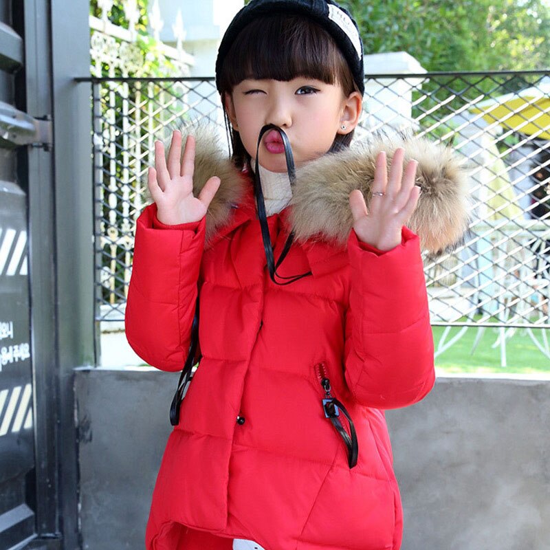 Kinderen winter herfst kleding parka met bontkraag mode bovenkleding kinderen meisjes elegante kleding 4 5 6 7 8 9 10 11 12 jaar