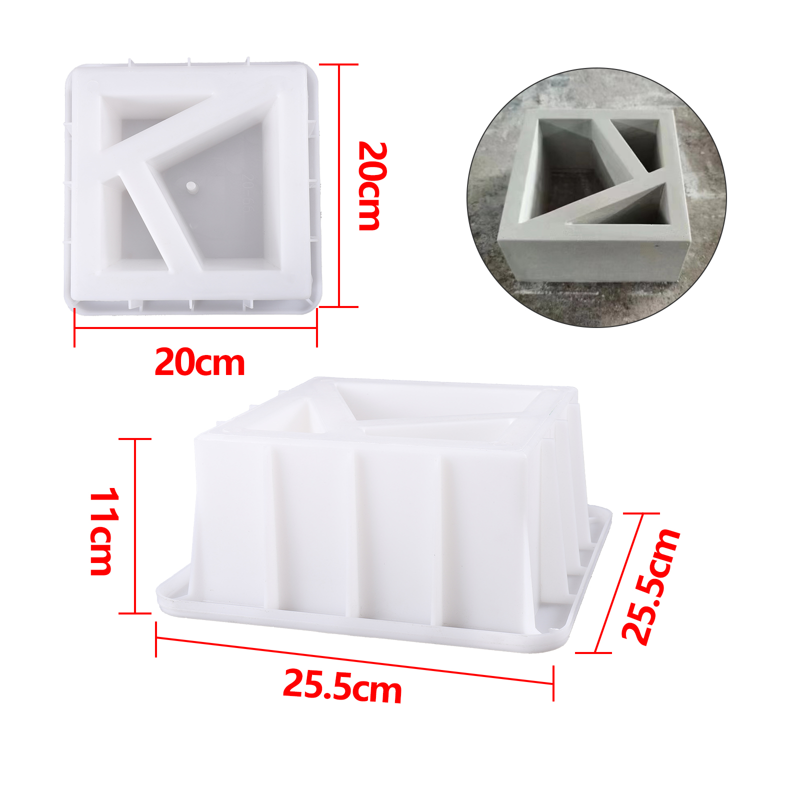 Cement Antieke Baksteen Mal Vierkante Tuinmuur Maken Bakstenen Mal 3d Carving Anti-Slip Beton Diy Bestrating Mallen 1Pc: Rose
