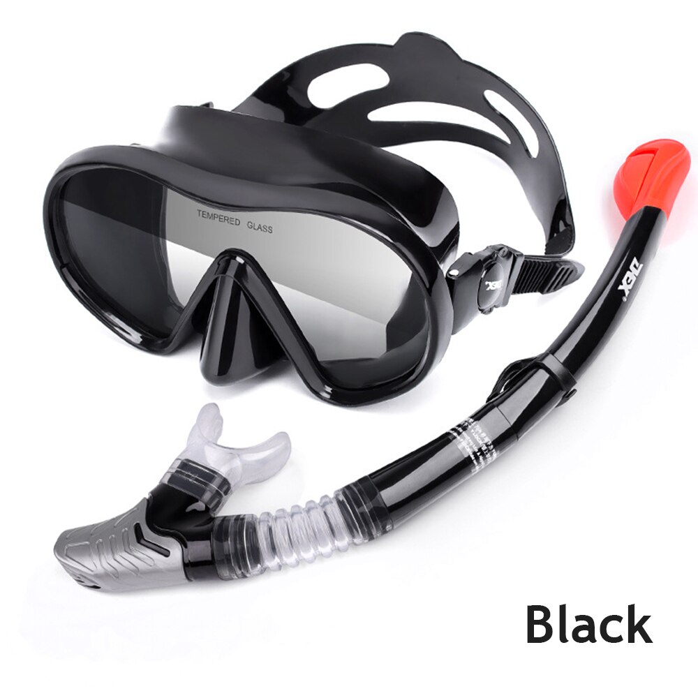 Scuba Diving Mask Set Anti Fog Goggles with Snorkel Glasses Tube Adjustable Strap for Women Men Adult Swimming Mask