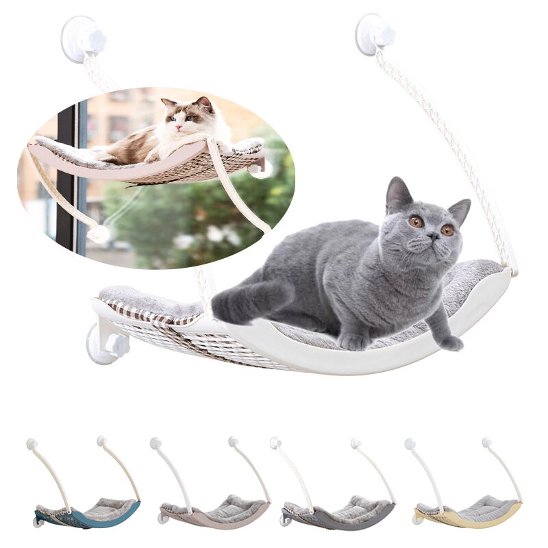 Hamak dla kota opalanie wiszące żwirek dla kotów przyssawka balkon okno huśtawka wiszący kosz