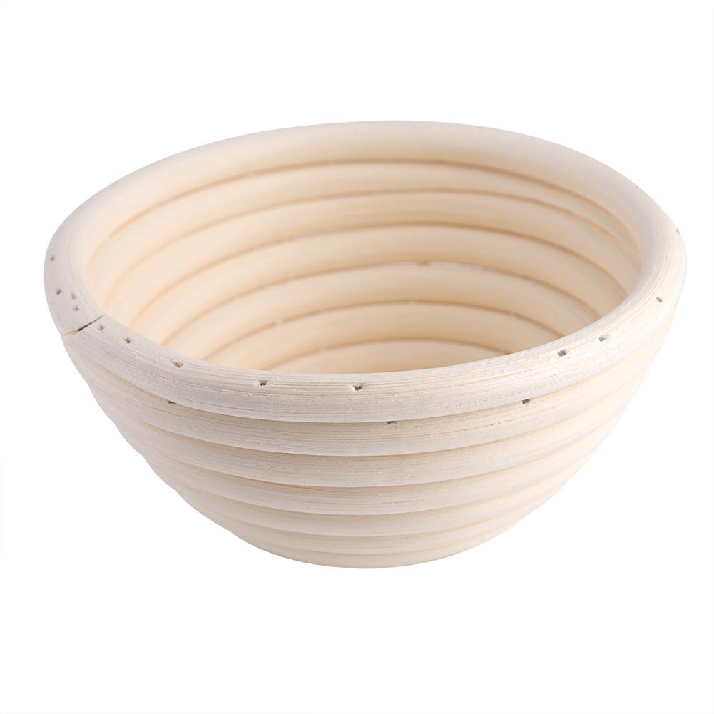 TOPINCN Kitchen Long Round Dough Rattan Cookie Baking Bread Pans Proofing Proving Rattan Food Breakfast Plate Baskets Holder: round basket