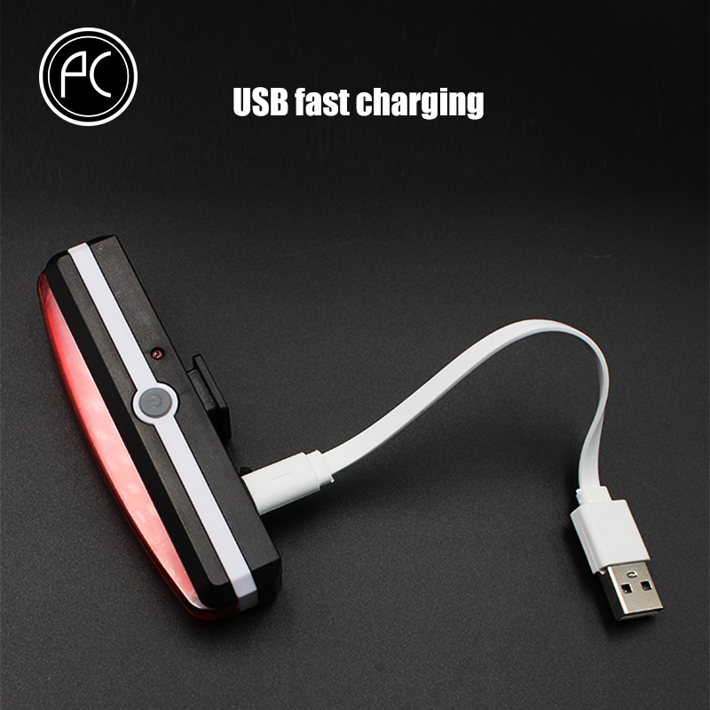 PCycling Fietslicht Staart Achter Licht Led 5 Kleuren Waterdichte Licht USB Lading Fiets Lamp Fietsen Veiligheid Accessoires