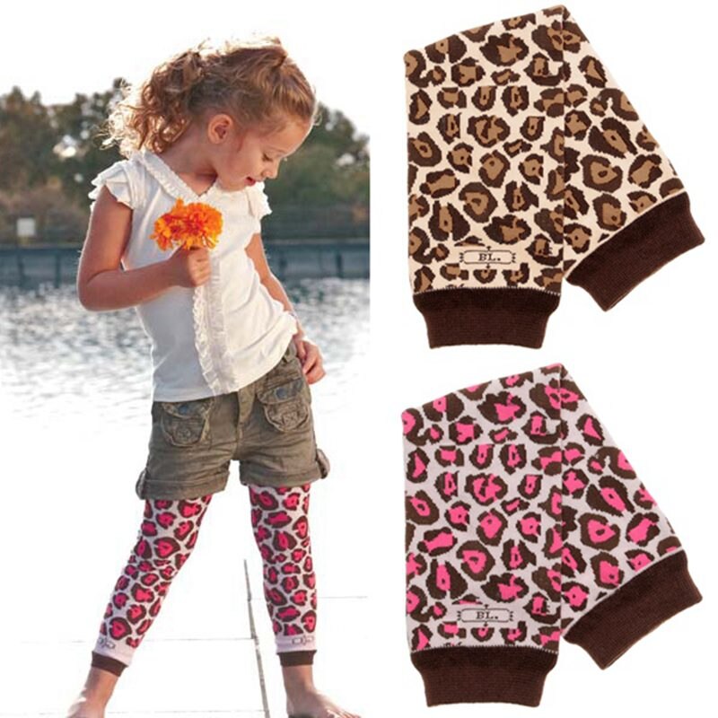 Luipaard Print Bruin Roze Beenwarmers Voor Kinderen Van 0 Tot 3 Jaar Kinderen Knee Pads Protector Mode Baby Meisje accessoires
