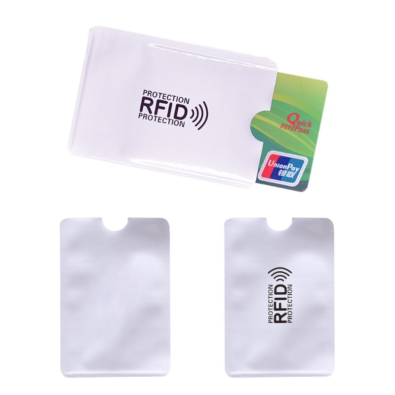 Anti Scan Rfid Mouw Protector Credit Id-kaart Aluminiumfolie Houder Anti-Scan Card Sleeve