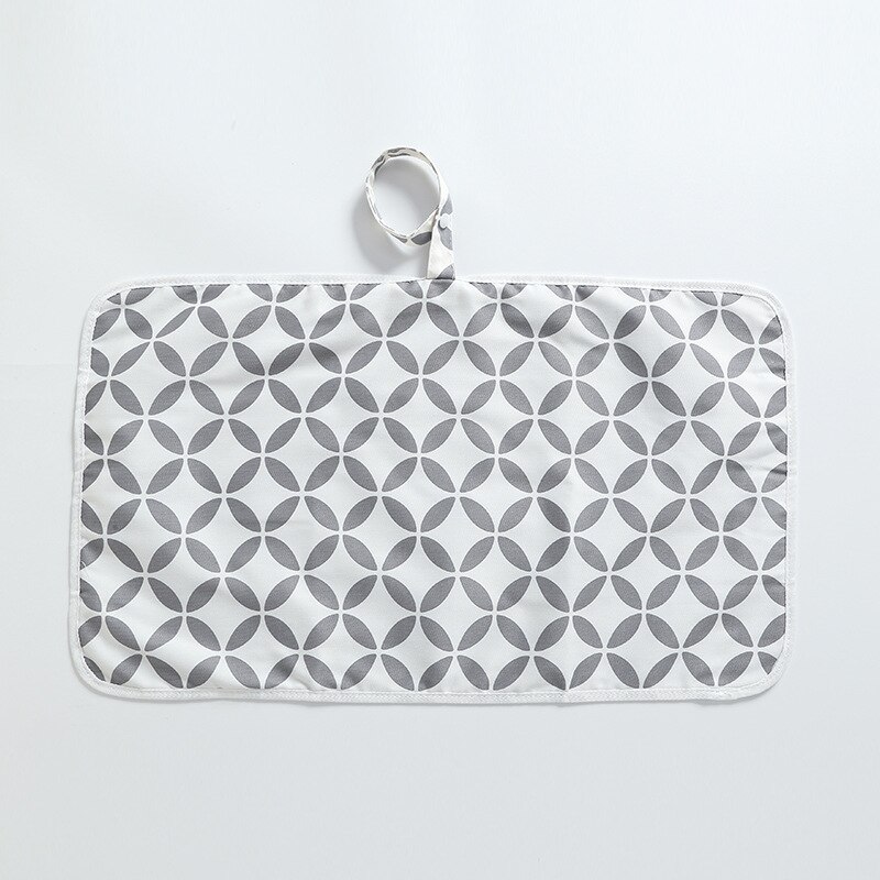60*35cm Neue Baby Windel Ändern matt wiederverwendbar Windel Kleinkind Waschbar Wasserdichte Matratze gestreift drucken freundlicher Spiel Boden matten: Traum Herz Kreis