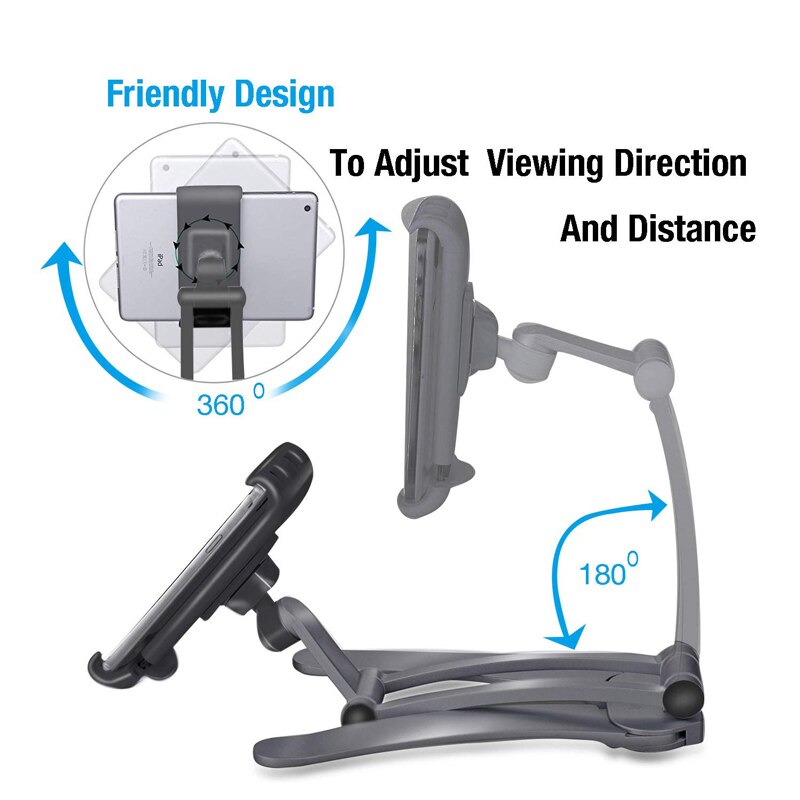 Kitchen Tablet Stand Wall Desk Tablet Mount Stand Fit For 5-10.5 inch Width Tablet Metal Bracket Smartphones Holders