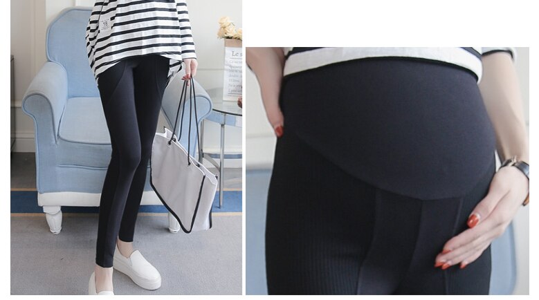 Gravidleggings til gravide klær høst vinter fløyel varm graviditetsbukse bukser pantalon grossesse femmel