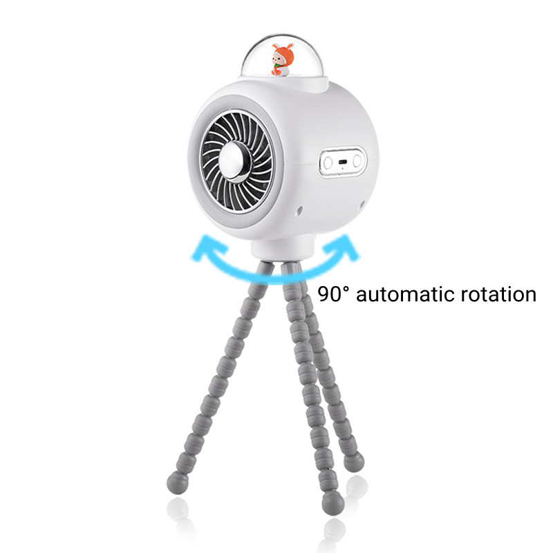 Draagbare Kinderwagenventilator, Op Batterijen Werkende Kleine Clip Op Ventilator, Afneembare Oplaadbare 360 ° Draaiende Flexibele Driepootventilator Met 3 Snelheden
