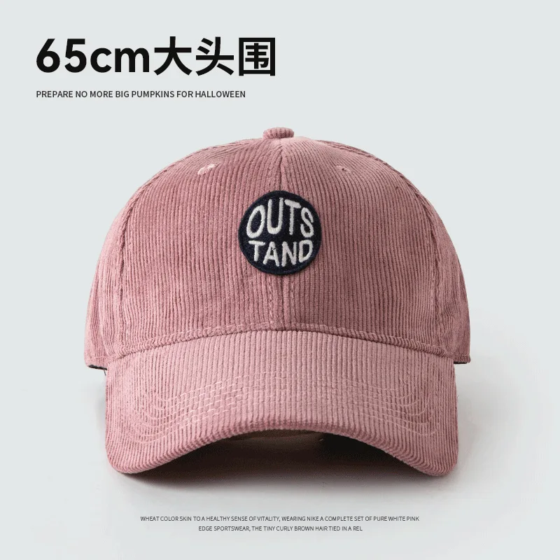 groß Kopf Baseball Kappen für Männer Kabel Wärme Winddicht Herbst Winter Gestickte Mütze Frauen Snapback Deckel Trucker Hütte Gorras: Blau