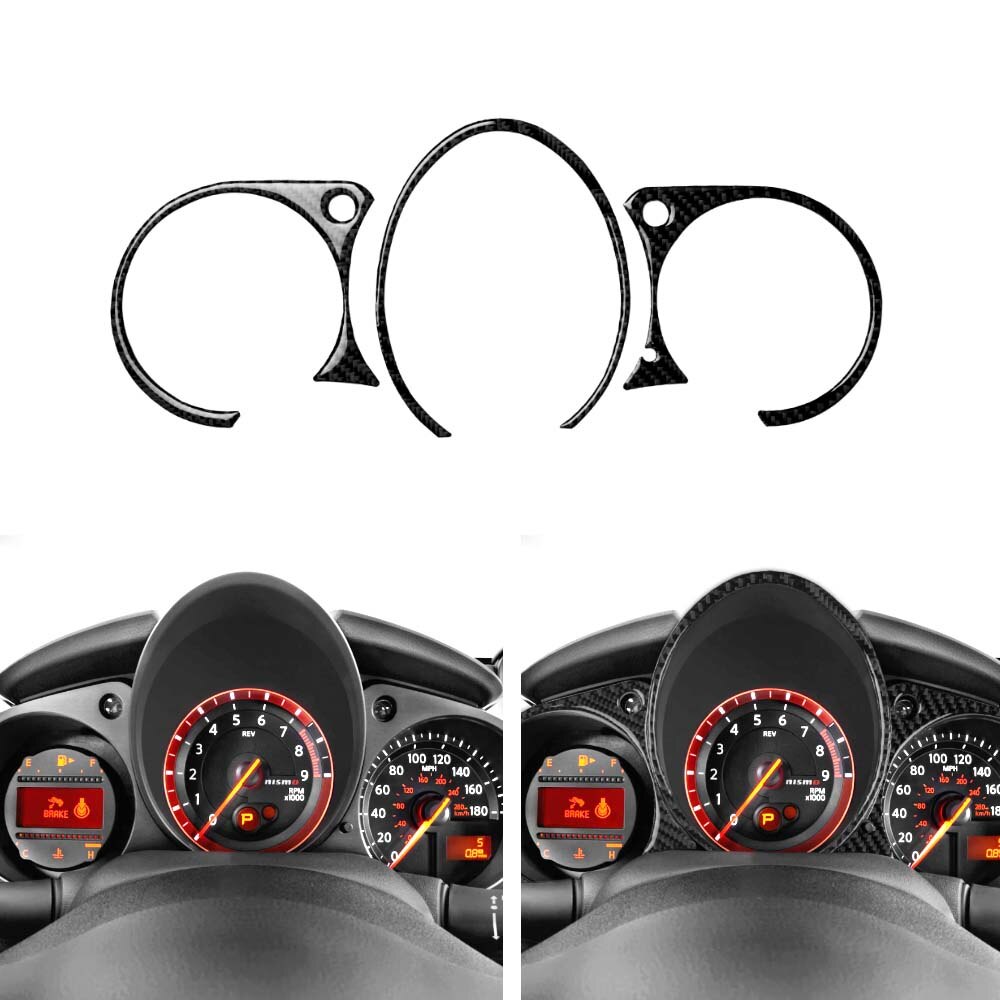 Carbon Fiber Dashboard Instrument Moulding Cluster Panel Cover For 370Z 09-20
