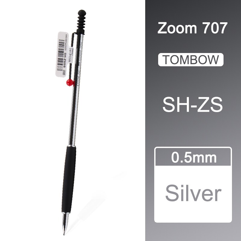 TOMBOW Mini Slim Mechanical Pencil ZOOM 707 Pen SH-ZS Anti-break Metal Pen Tip: Silver