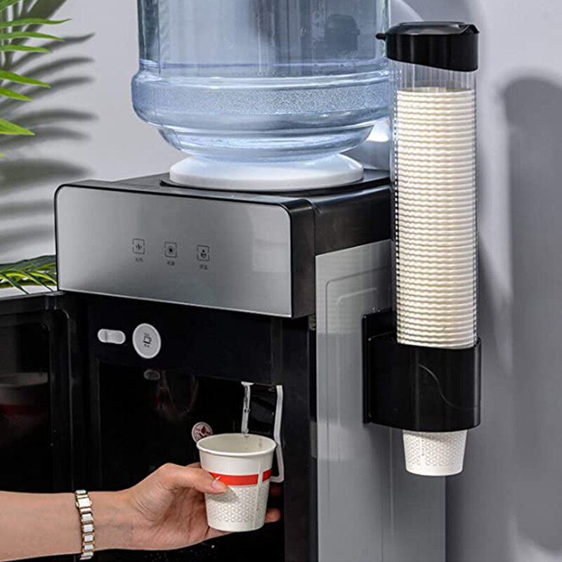 Waterbekerverdeler, aan de muur gemonteerde plastic drinkbak, papieren beker, plastic bekerscheider, bekerdispenser, automatische beker