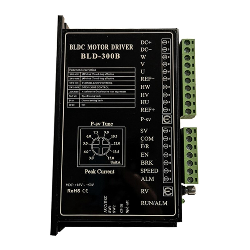 24V 36V48V BLDC Motor Driver 300W 18V-50V DC Brushless DC Motor Driver Controller BLD-300B
