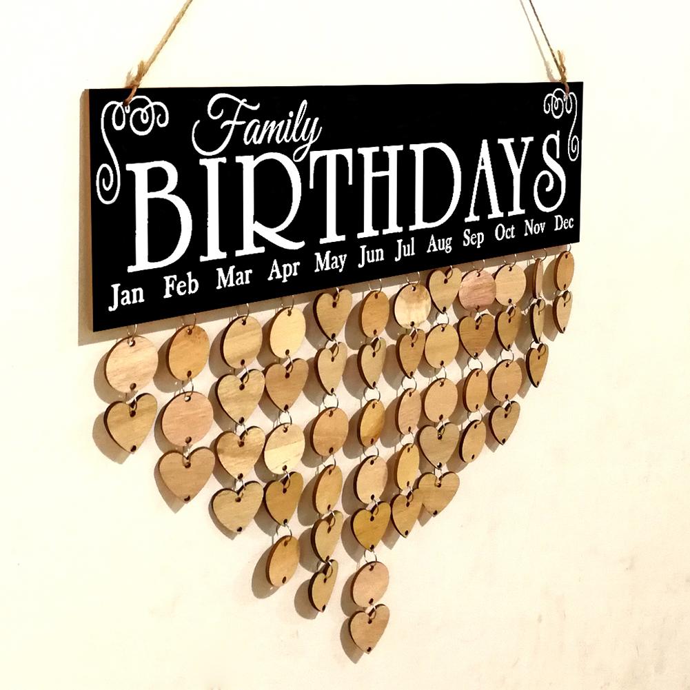 Creatieve Familie Decoratieve Lijst Houten Kalender Verjaardag Herinnering Boards Unieke Verjaardagsfeestje Decoratie Projecten