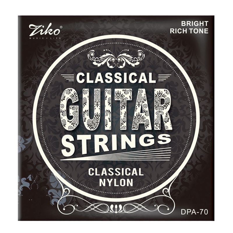 Ziko dpa -70 klassieke gitaarsnaren 6 stuks/set nylon kern verzilverd koper omwonden klassieke gitaarsnaren  (.028-.043)