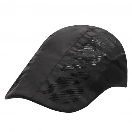 Mannen Baret Caps Mode Effen Kleur Toevallige Zomer Herfst Mesh Ademend Anti Zon Baret Outdoor Vissen Hoed Cap Ademend hoeden: Black