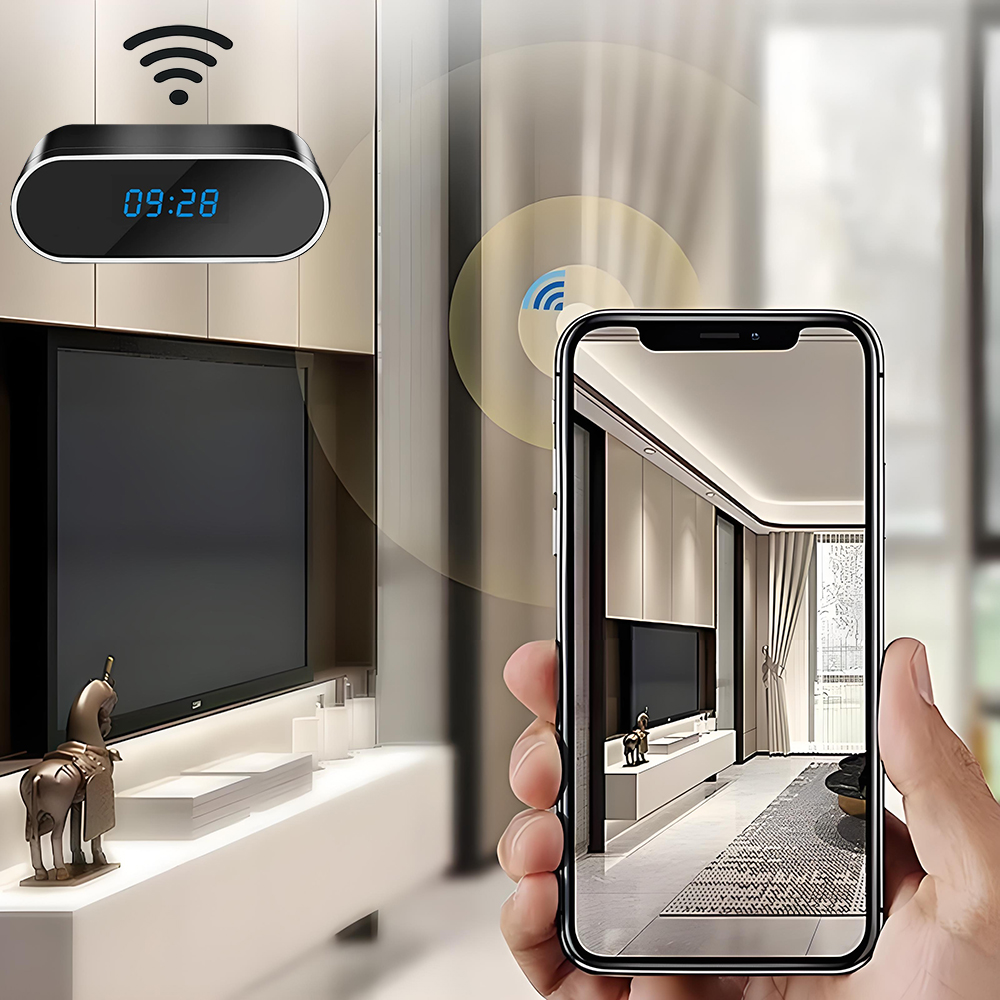 Wireless clock camera 4K HD with WiFi support 2.4G router HD network camera motion detection night vision home monitoring camera