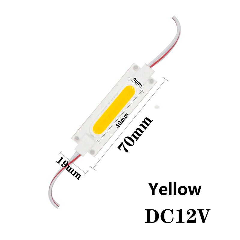 Ledet kolbe lyspære stripe chip om bord belysning gul kul hvit blå rød grønn farge  dc12v ledet lampe til diy reklametavle