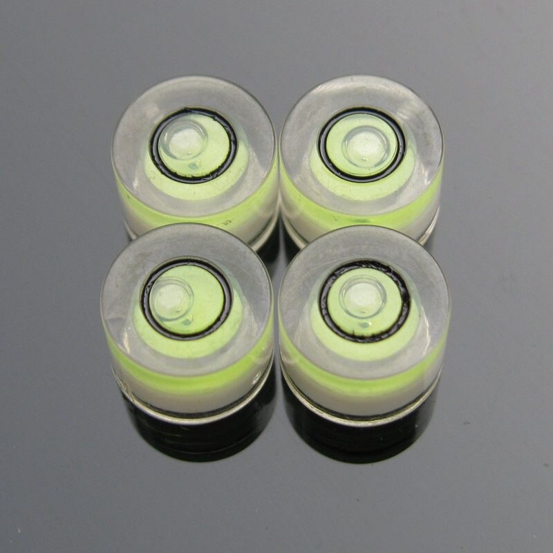 Haccury 8*5.5mm plast universell nivå cirkulär mini bubbel nivå bubbla vattenpass mätinstrument