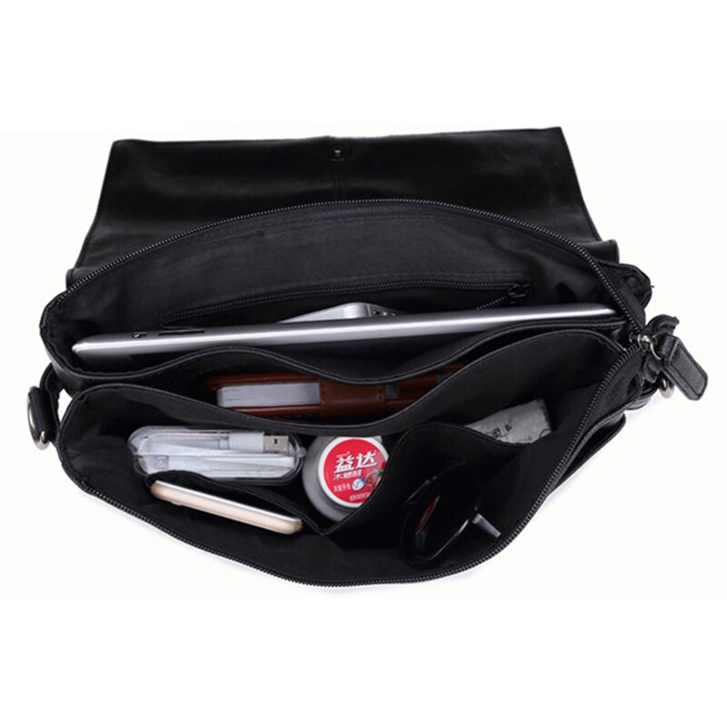 Brand Men Briefcase PU Leather Messenger Bag Simple Business Casual Travel Tote Man Crossbody Briefcases Laptop Shoulder Bags