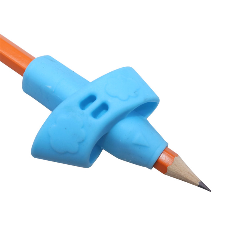 30 pcs Pen grip Loaded Two Finger Writing Posture Correction Tool Children Learning Writing Stationery Pencil Silicone