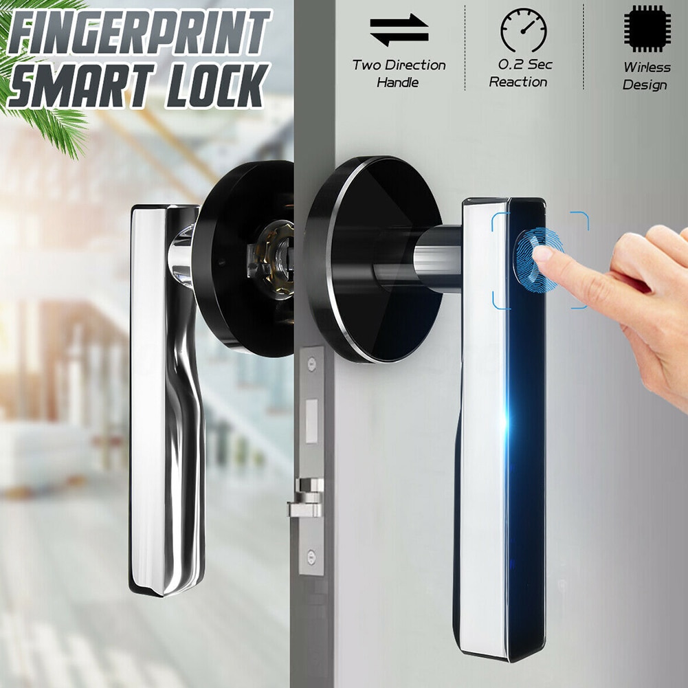 Apartment Home Security Office Anti-Corrosion Anti-theft School Stainless Steel Door Lock Smart Fingerprint Electronic Biometric