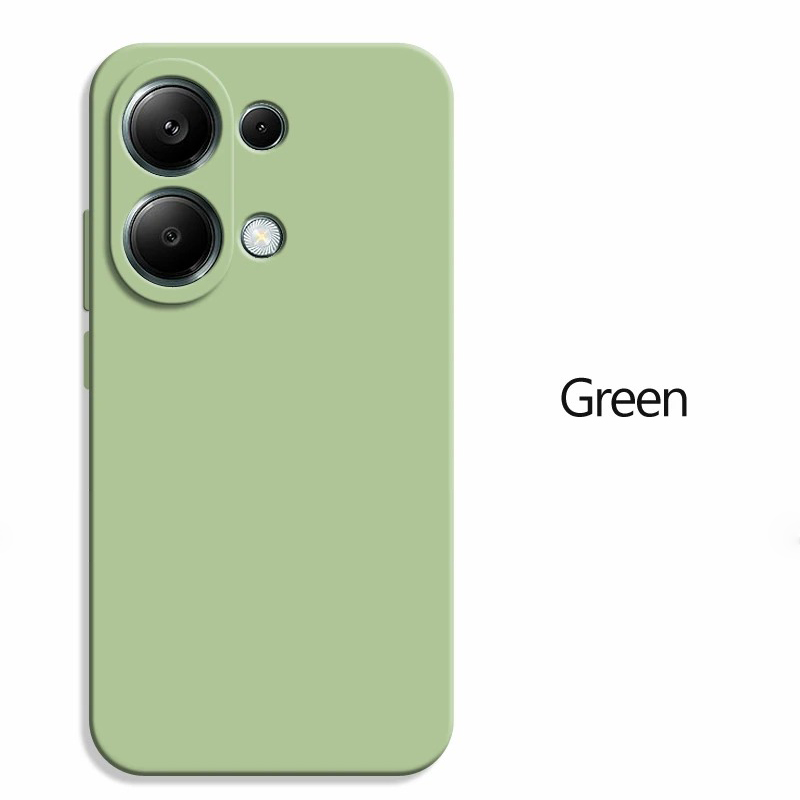 Funda de teléfono Redmi Note 13 Pro, carcasa de silicona líquida cuadrada de lujo para Xiaomi Redmi Note 13, Note 13 Pro, Note 13pro Plus, 5G: PVC / Verde claro