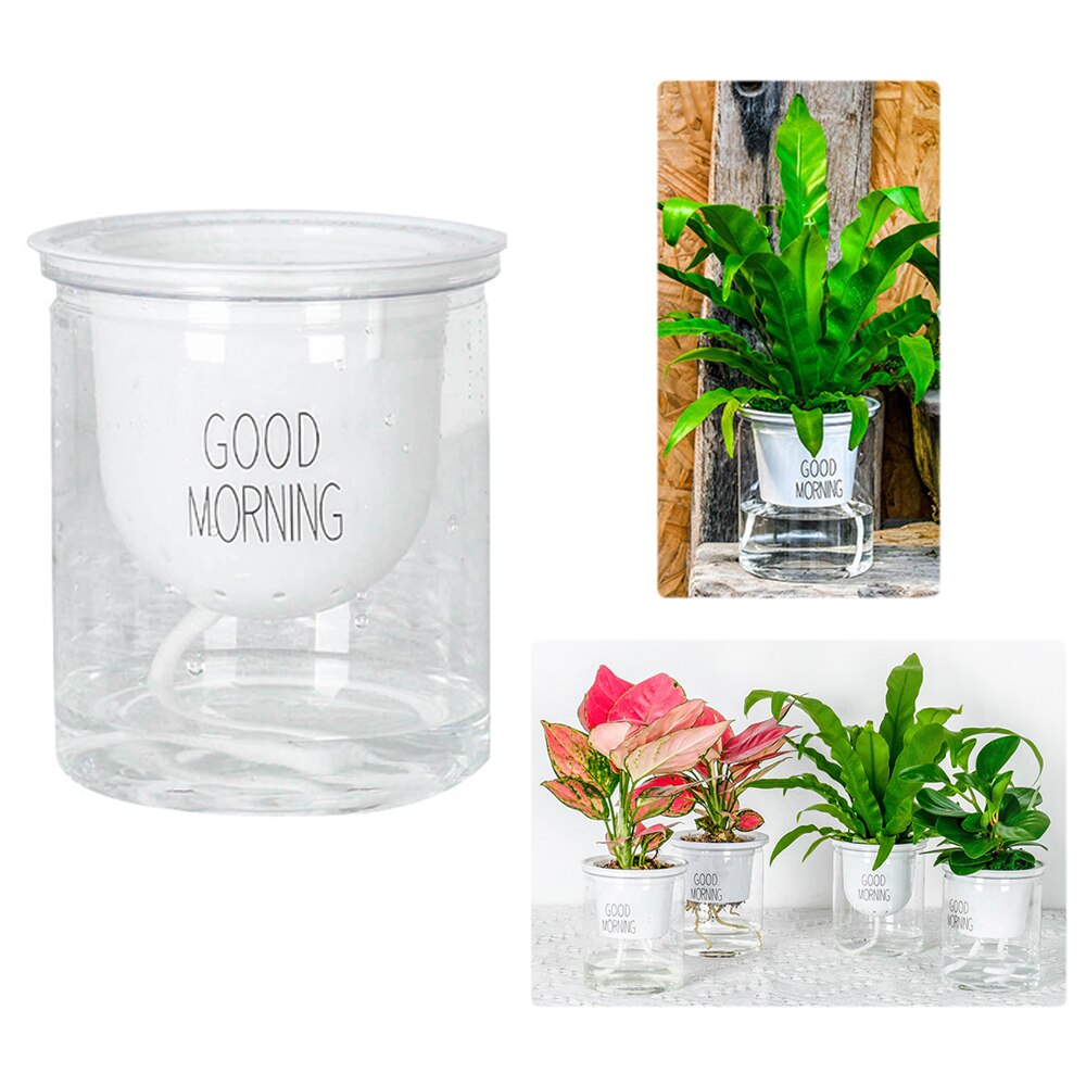 Pot de fleurs transparent pour plantes 1 pièce, pot de fleurs de jardin et de balcon, objets ménagers, plantation hydroponique du sol