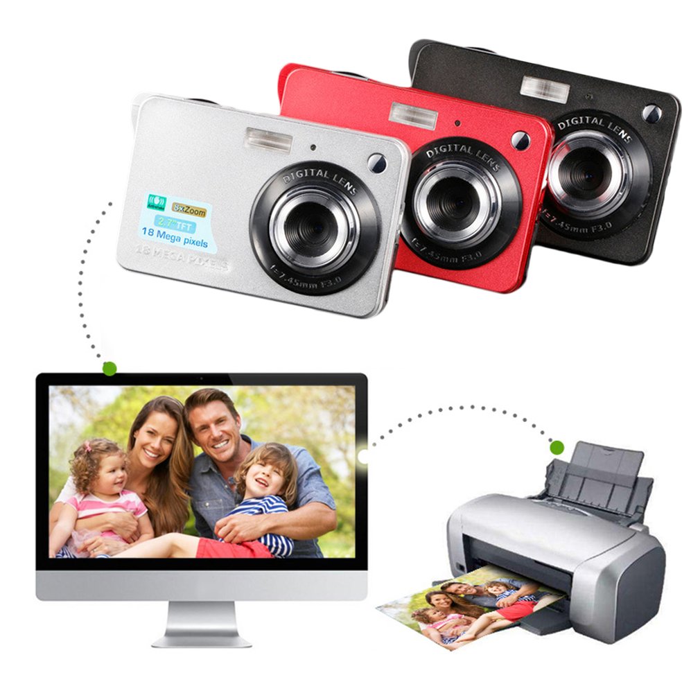 2,7 zoll TFT HD Digital Kamera LCD Anzeige 18MP 720P 8x Zoomen Anti-Shake Camcorder Video CMOS Mikro kamera freundlicher