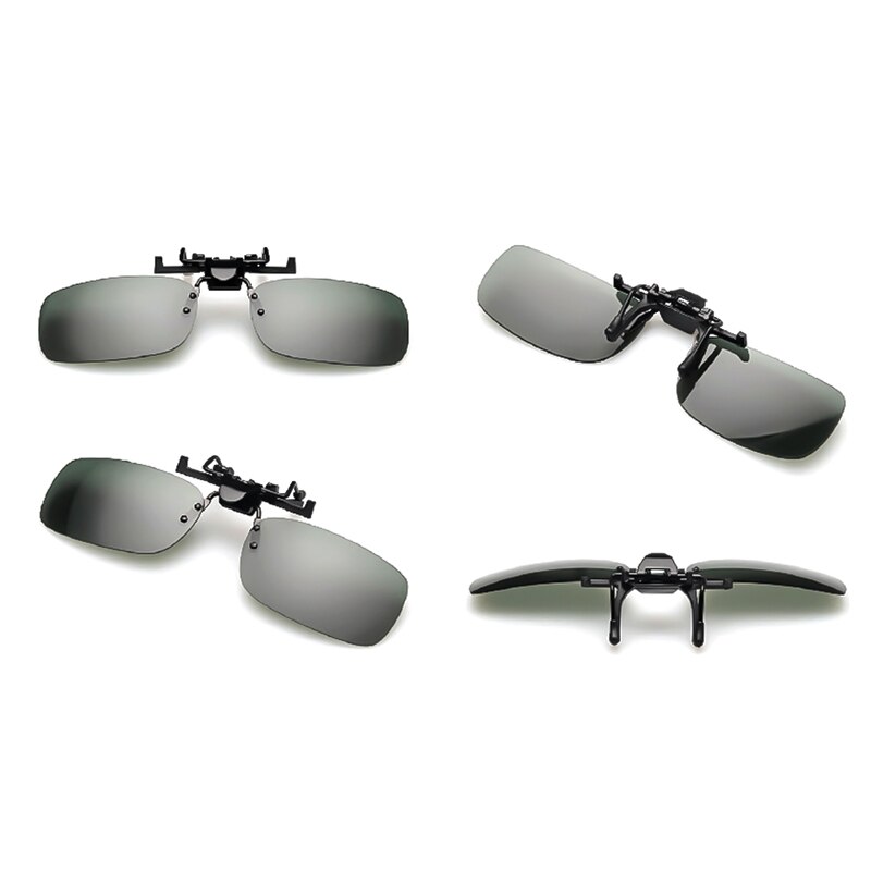 Auto Night Driving Bril Gepolariseerde Clip Op Zonnebril Nachtzicht Bril Anti-Glare Uva Driver Goggles Voor Mannen vrouwen: GY