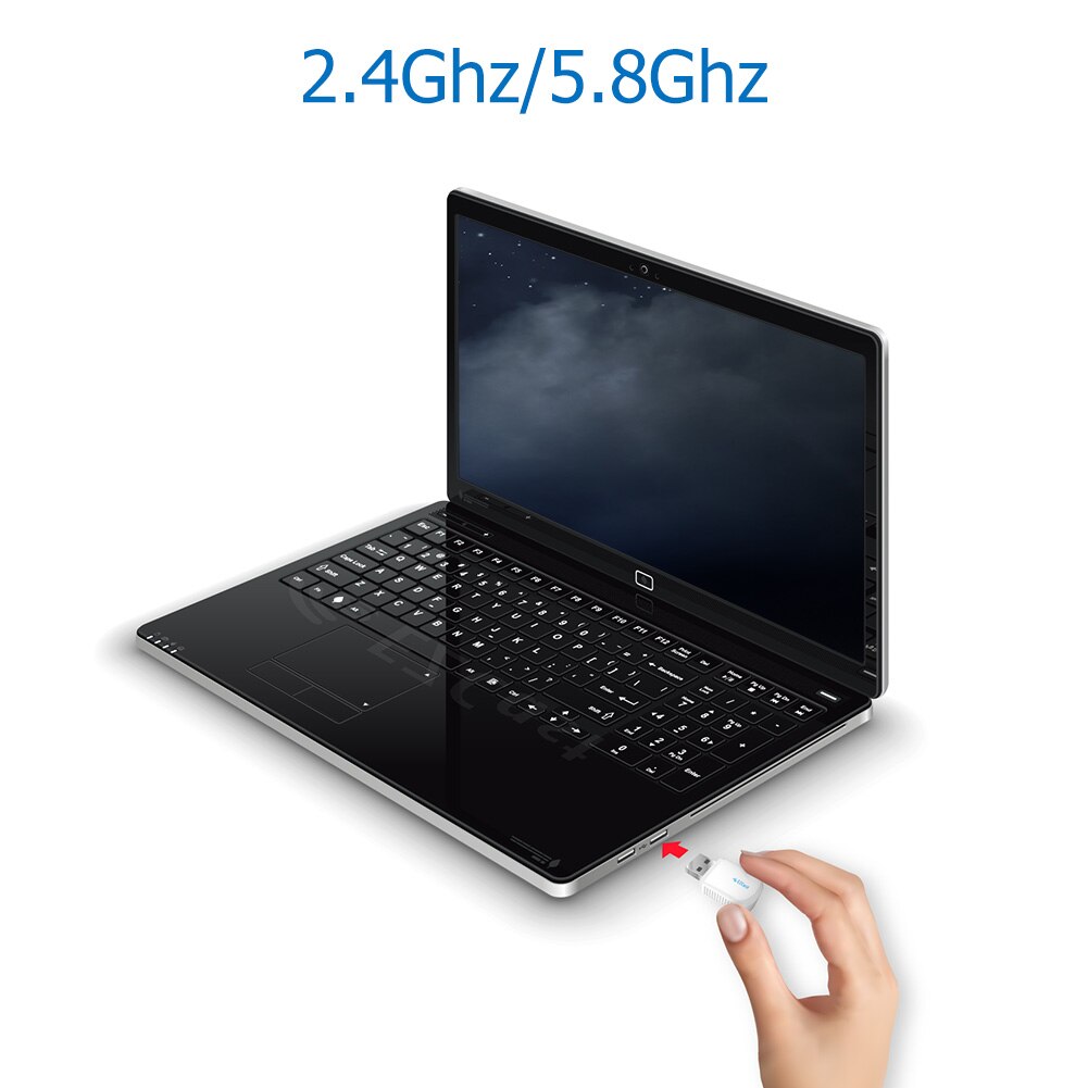 650Mbps High-Speed Antenna Dual Band USB 2.0 WiFi Dongle 2.4GHz+5.8GHz Network Card Wireless Bluetooth 4.2 Adapter