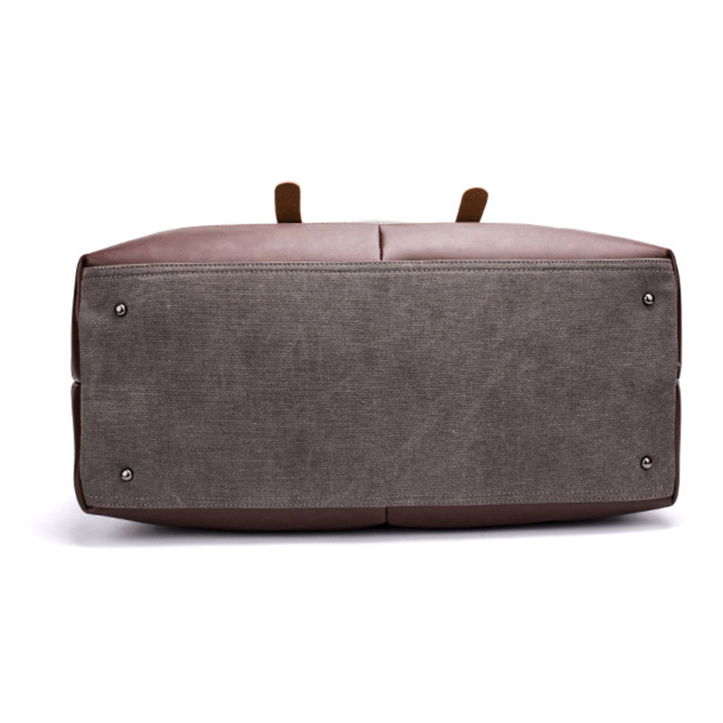 WaterProof Waxed Canvas Leather Men Travel Bag Hand Luggage Bag Carry On Large Tote Vintage Men Duffle Weekend Bag Big Overnight
