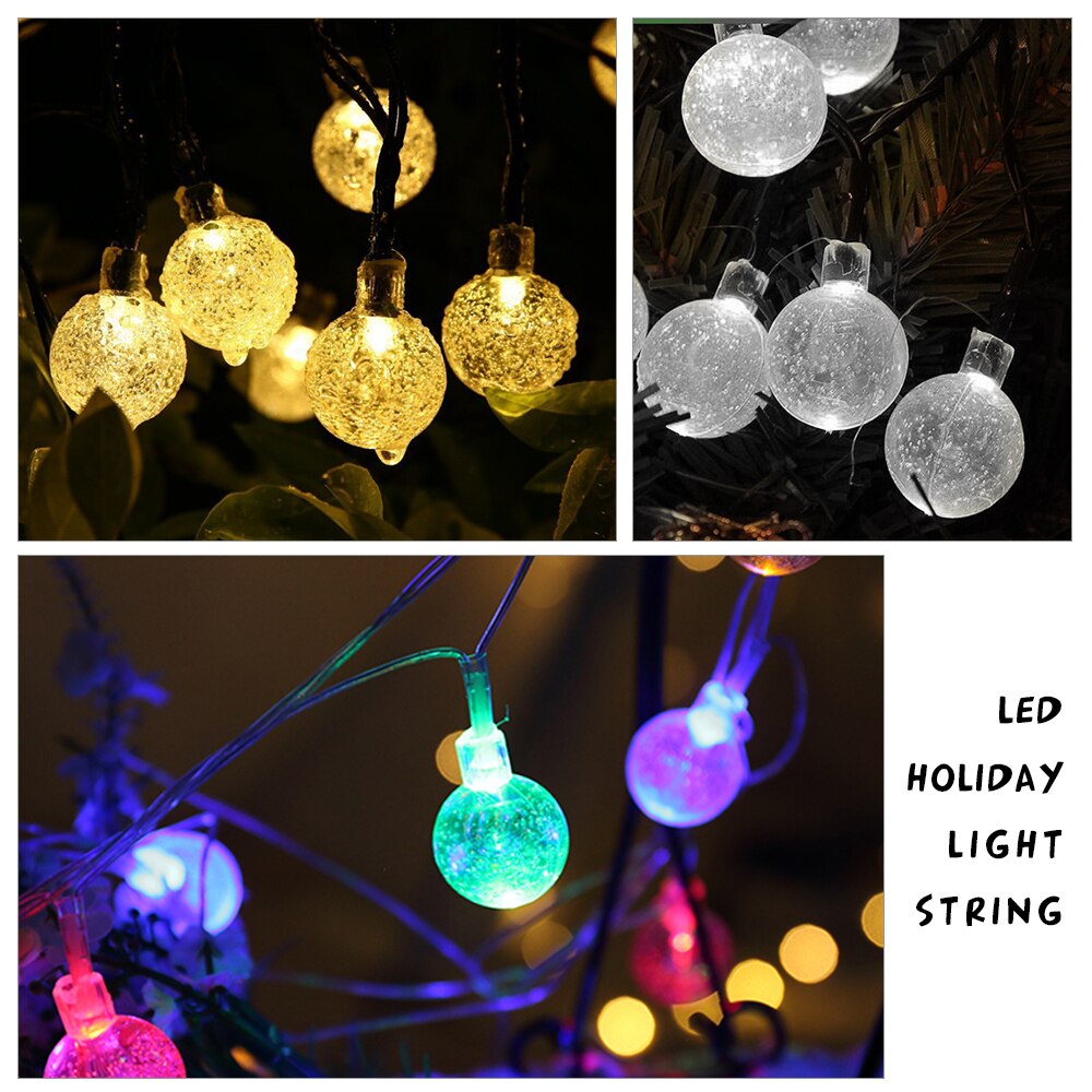 6M/7M LED String light Solar-powered LED Bulbs Outdoor Garden Landscape lighting Party Wedding Christmas Tree Decoration lamps