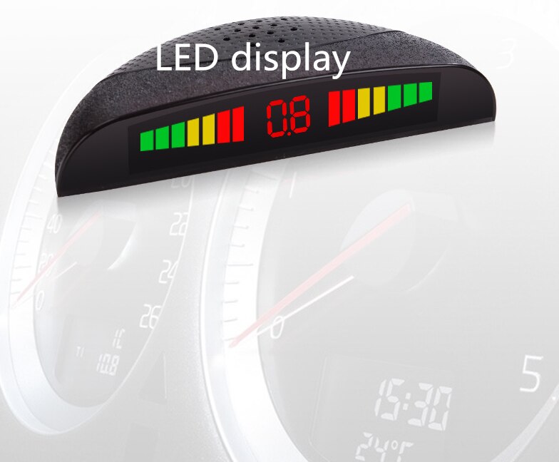 Car front OBD parking detector 4 sensor Can bus LED Alarm display speed control Security parktronic blind spot detection system