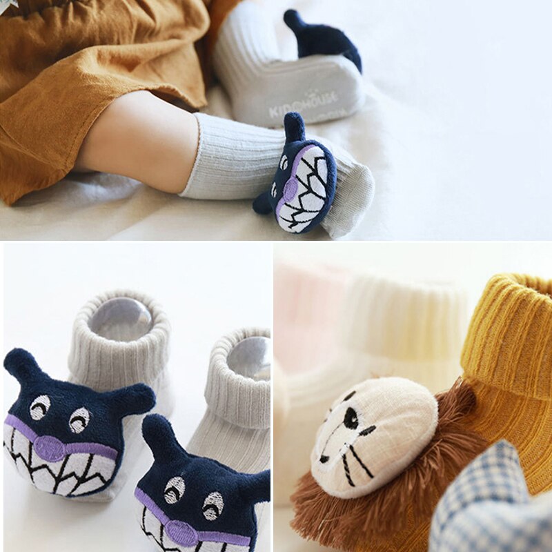 Beau bébé Socks Cartoon animal bébé garçon chaussettes en coton Anti Slip du -né Chaussettes printemps enfant en bas âge Sokken