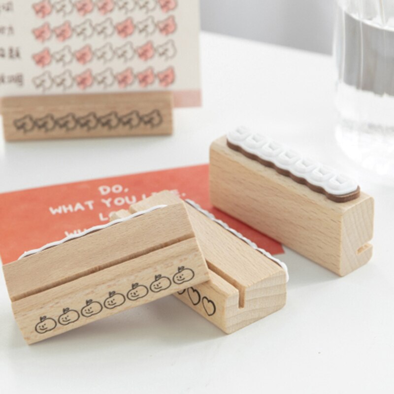 Sello de Registro de Alimentos Vintage Week Mood, sellos de goma madera para Scrapbooking, papelería, sello estándar de Scrapbooking