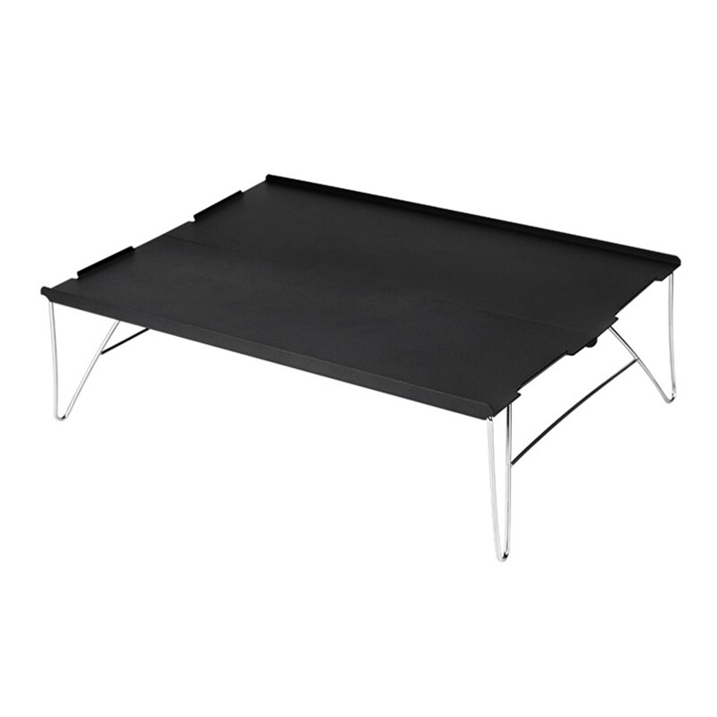 JayCreer Portable Camping Fishing Table Ultralight Folding Picnic Dining Table Laptop Table Notebook Desk Table: Black