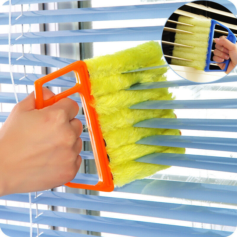Easy Clean 7 Brush Venetian Blind Cleaner Duster Slats Washable Fabric Cleaning