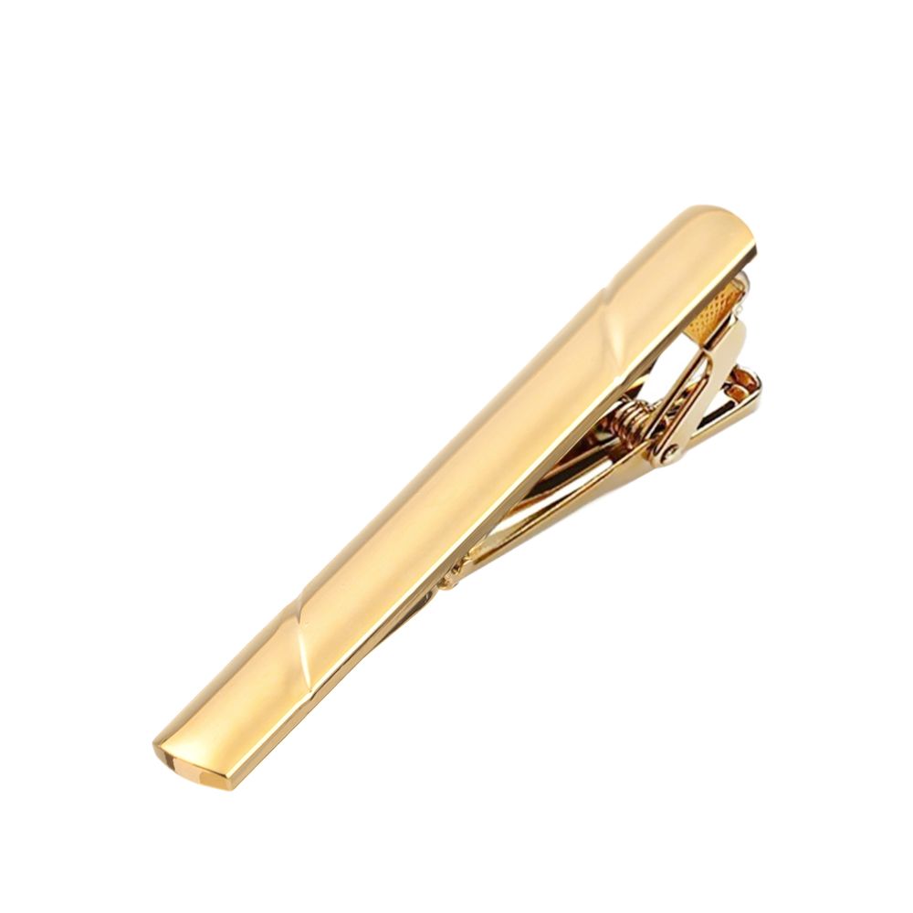 Clips de corbata de Metal para hombre, pasador de corbata de cristal para vestido, camisas, ceremonia de boda, Clip de Corbata de Metal dorado, accesorios para hombre: Gold