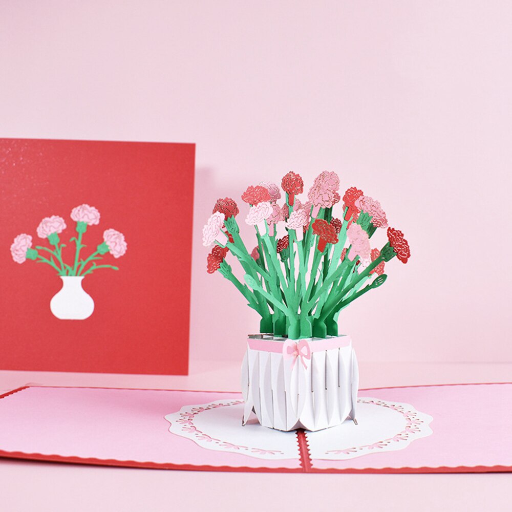 3D Pop Up Greeting Cards Cut Post Beautiful Flower Card for Wife Mother Birthday Christmas Valentine Day Party Wedding: 3
