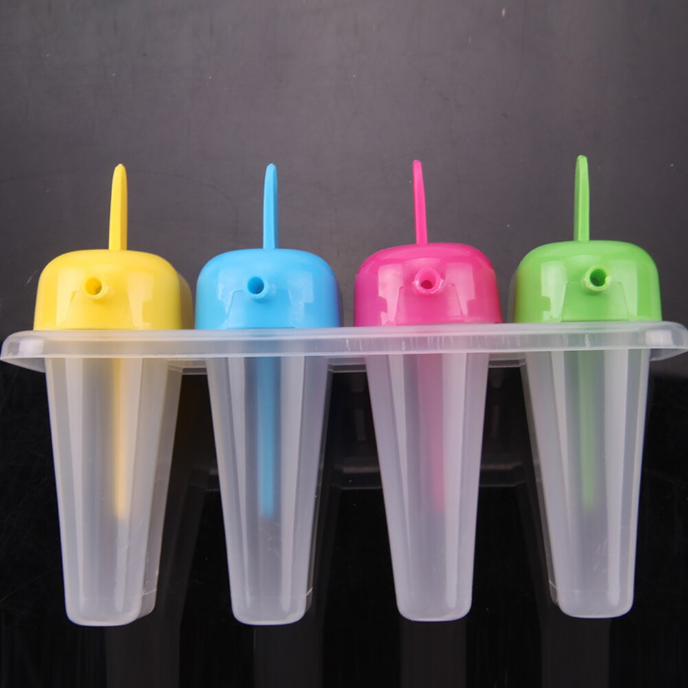 4 Grids DIY Multifunction Cocktails Yogurt Practical With Drinking Straw Freezer Ice Lolly Mould Home Non Stick Kitchen Tools