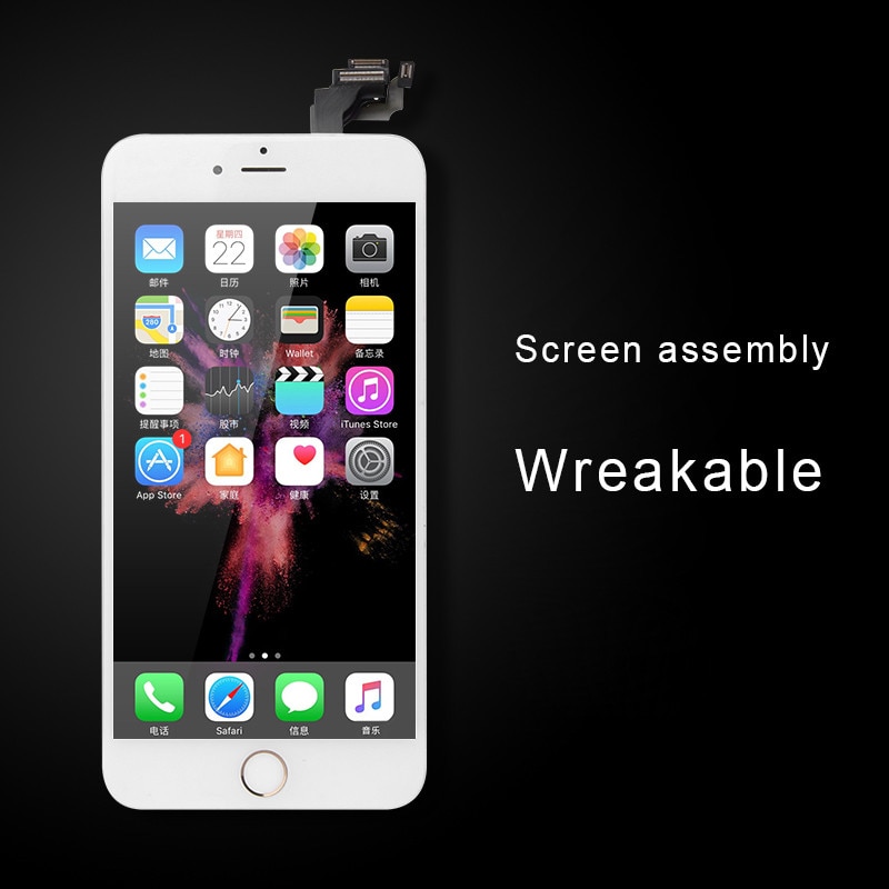 Aaa+++ til iphone 6 6s 6 plus 6 plus lcd med 3d kraft berøringsskærm digitizer samling til iphone 7 8 plus skærm ingen død pixel